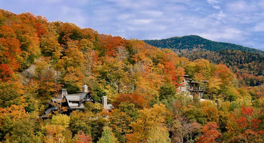 Stowe in Vermont herfst Stowe in Vermont herfst